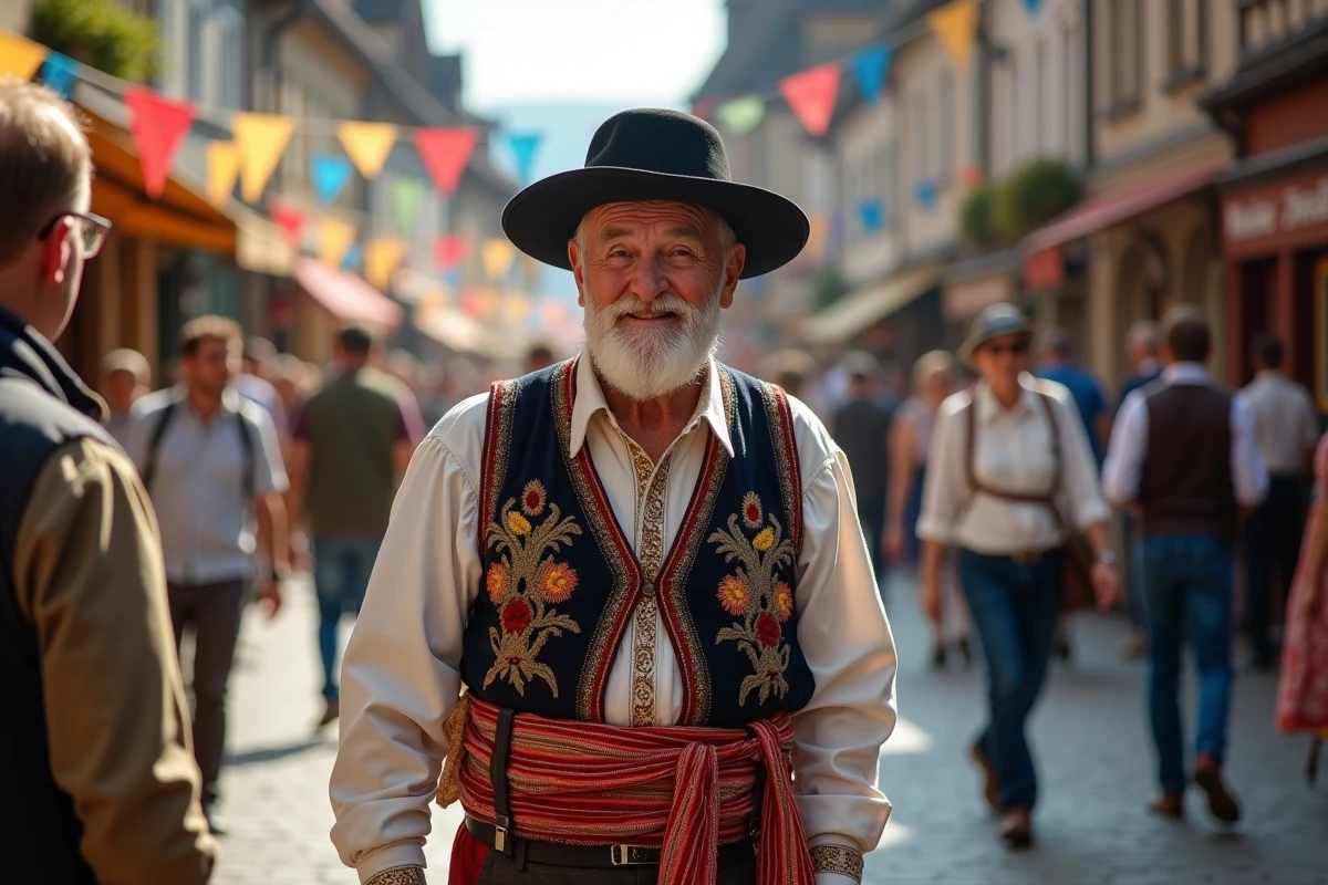 Homme alsacien en costume lors d